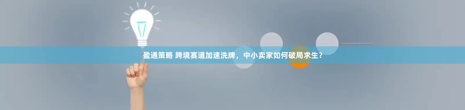 盈通策略 跨境赛道加速洗牌，中小卖家如何破局求生？